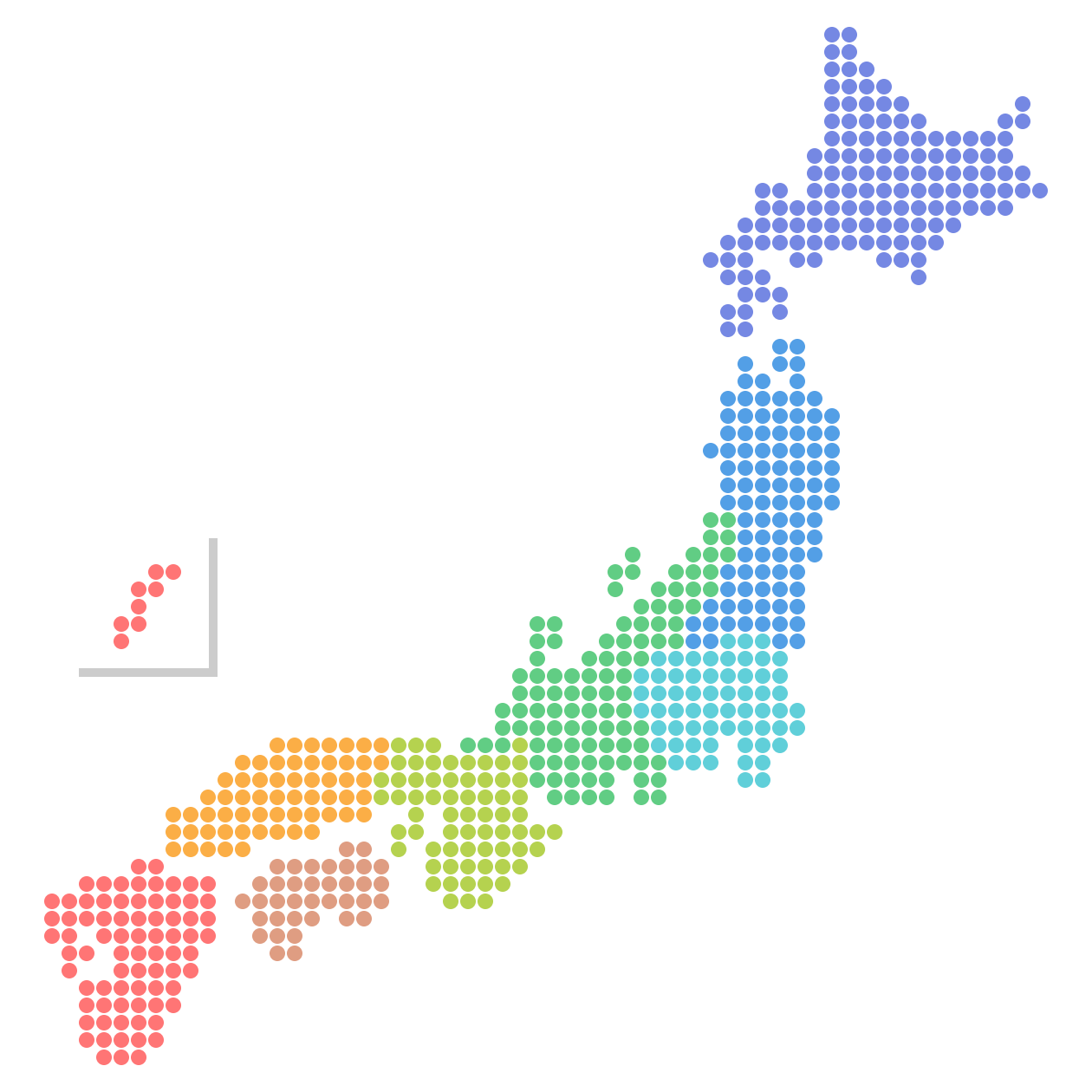 配送エリア（日本地図）